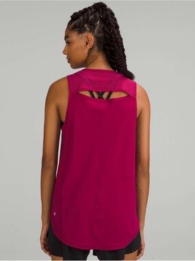 EUC lululemon athletica Sculpt Magenta Open-Back Workout Tank